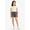 DeFacto Girl Short Casual Knitted Bottom Short E0729A8,Anthra 8/9 Y