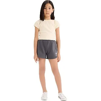 DeFacto Girl Short Casual Knitted Bottom Short E0729A8,Anthra 8/9 Y