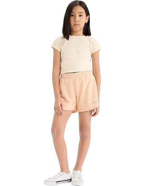 DeFacto Girl Short Casual Knitted Bottom Short E0729A8,Salmon 5/6 Y