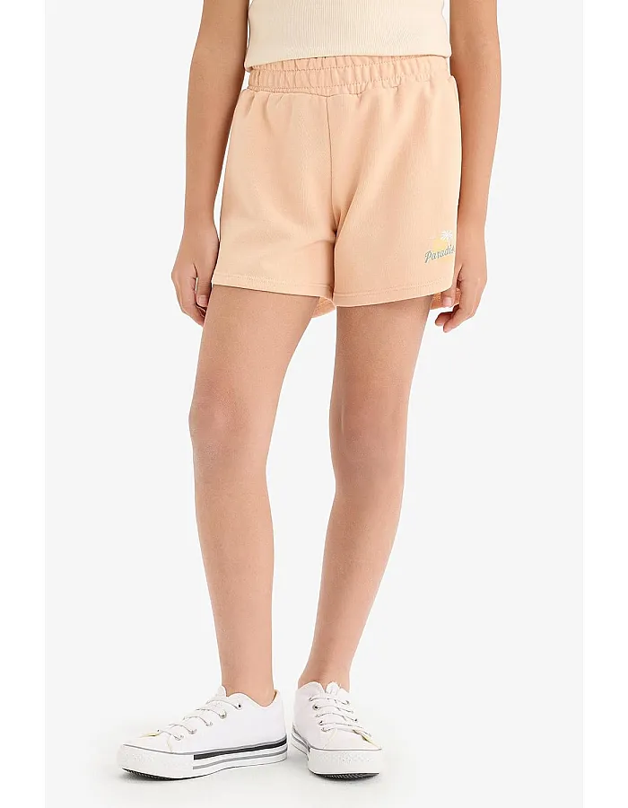 DeFacto Girl Short Casual Knitted Bottom Short E0729A8,Salmon 5/6 Y