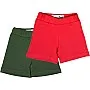 Olive Green and Pink Cotton Shorts (2 Pack)