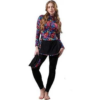 Sun Confused Long Sleeves Burkini Swimsuit