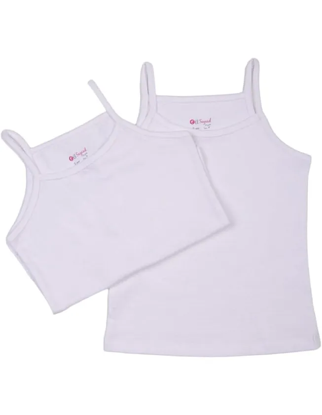 Elsayaad Girls Cotton spagetti strap undershirt(Pack of2) Baby and Toddler Underwear Set (pack of 2)