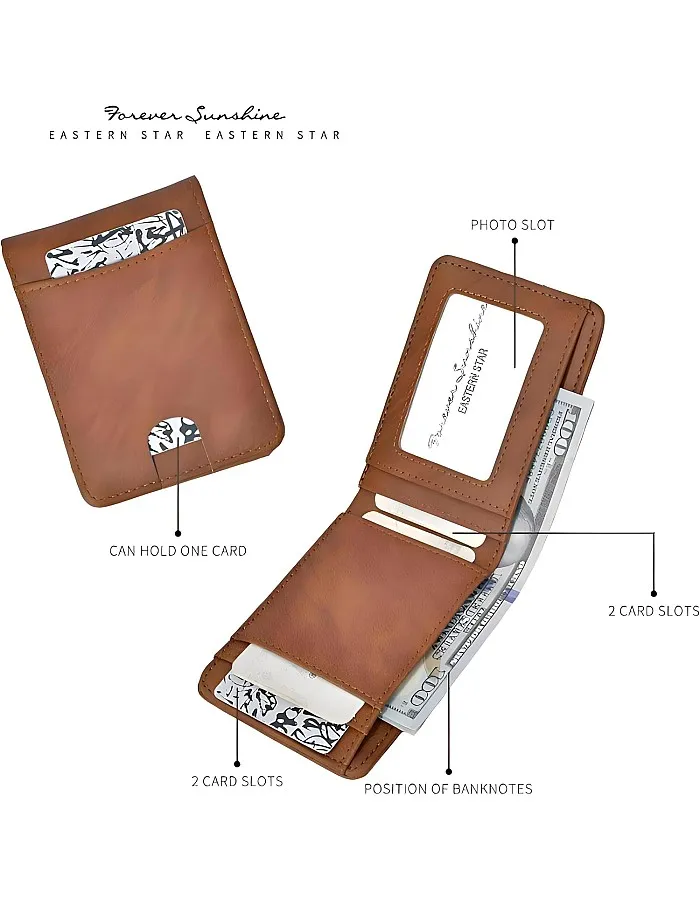 Premium Card Wallet - Forever Sunshine’s minimalist leather design offers durability, thin profile, and a range of stylish colors. (Dark brown)