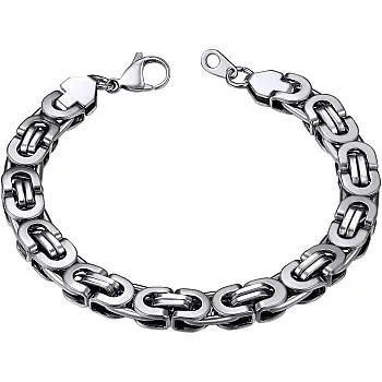 ChainsHouse Men's Stainless Steel Byzantine Chain Necklace 46 cm-76 cm Punk Jewellery Byzantine Chain Necklace