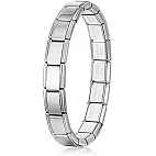 Stainless Steel Bracelet, Flexible, Silver, 18 cm