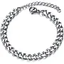 Stainless Steel Curb Bracelet, 3/5/7 mm, Men's Bracelet, Stainless Steel Curb, Cuban Chain Bracelet, Unisex Bracelet, Stainless Steel Curb for HipHop Rapper, 18 + 5 cm Length