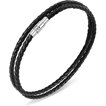 Yolev Leather braided Bracelet Double Wrap Braided Leather Bracelet for Men Women Speroto New Mens Bracelet Bead and Leather Braided