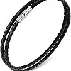 Yolev Leather braided Bracelet Double Wrap Braided Leather Bracelet for Men Women Speroto New Mens Bracelet Bead and Leather Braided