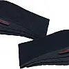 Qenixo® Height Increase Insole 3Layer Air Cushion Heel Insert Lift Shoes Insole for Men and Women Invisible Elevator Adjustable Insoles (Black, Free)