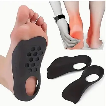 fashion mania 1 Pair Orthotic Insoles For Flat Feet, O-Shaped Legs, And Plantar Fasciitis - Unisex Arch Support Shoe Inserts (L(40-45))