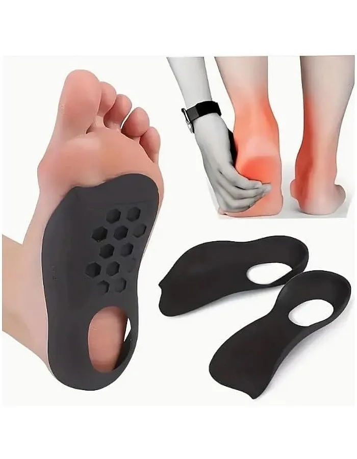 fashion mania 1 Pair Orthotic Insoles For Flat Feet, O-Shaped Legs, And Plantar Fasciitis - Unisex Arch Support Shoe Inserts (L(40-45))