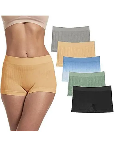 شورت داخلى للنساء قصير - طقم مكون من 4 قطع - بوكسر حريمى - ملابس داخلية للنساء - هوت شورت - متعدد الألوان - متعدد الأشكال