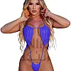 MANIKAN Women's Lingerie One Piece Monokini Swimsuit Halter Neck Design