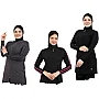 Women Girls Burkini Swimwear 3 Pieces Long Sleeve Top Pants Turban High Quality Code 25WL218G1