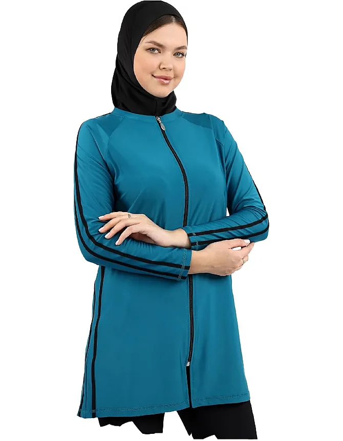 Women Girls Burkini Swimwear 3 Pieces Long Sleeve Top Pants Turban High Quality Code 25WL218G1