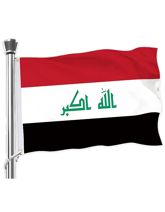 Iraq Flag,Big 3x5 FT Iraqi Flag,36x60 Inch Large Digitial Double-Printed Durable 75D Thick Polyester Decorations with 2 Brass Grommet