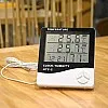 eWINNER Digital LCD Temperature Thermometer Hygrometer Humidity Meter Clock White HTC-2