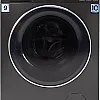 Midea Washing Machine Front Load,MF200W90B/TTC, 1400 RPM, Turbo wash, Steam, Inverter, Add Garment, Lunar dial 9 KG, Titanium Grey