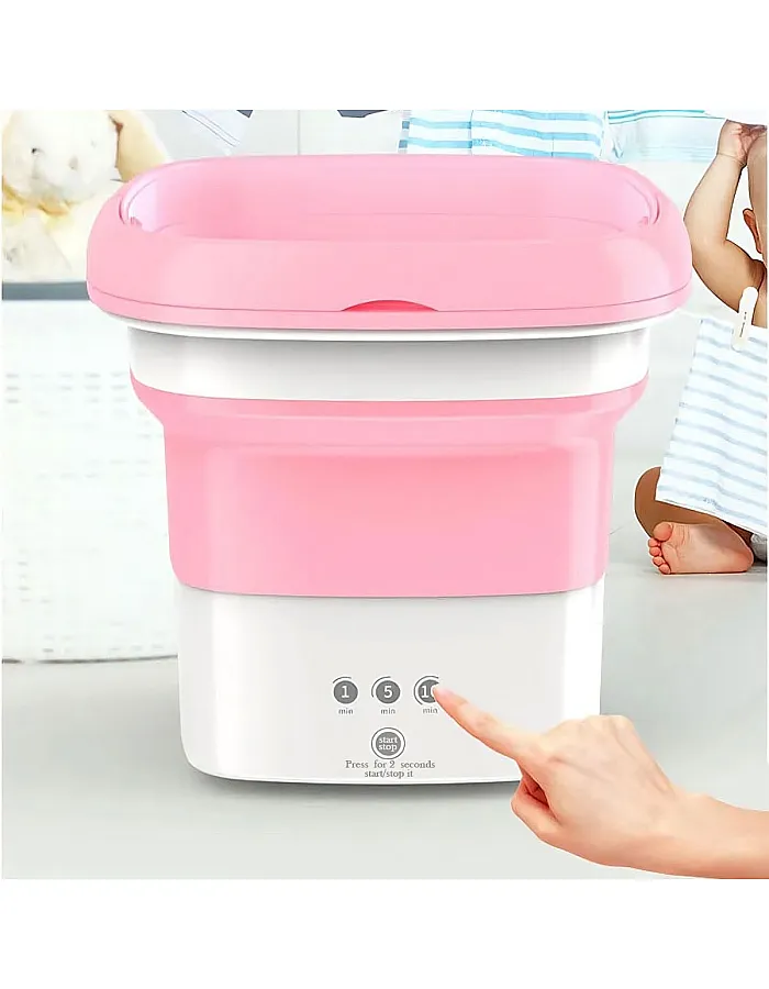 SAVING HOME Mini Foldable Washing Machine Folding Small Automatic Washing Machine With Touch Screen Portable Washing Machine Small Statur Big Intelligence