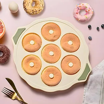 Round Mold - 28cm Silicone Donut with Steel Frame, Heat Resistant for Oven and Microwave, Non-Stick Baking Pan for Cakes and Pastries, Durable Kitchen Tool Color Exactly as Seen in Photos