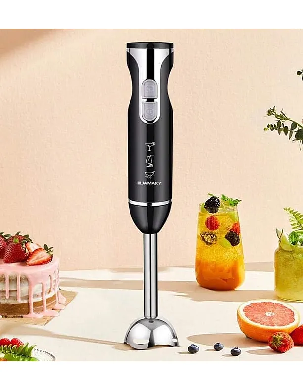 Jamakii jmk 3005 1000W Stainless Steel Hand Blender Sharp and Powerful Blades Food Prep 2 Speed