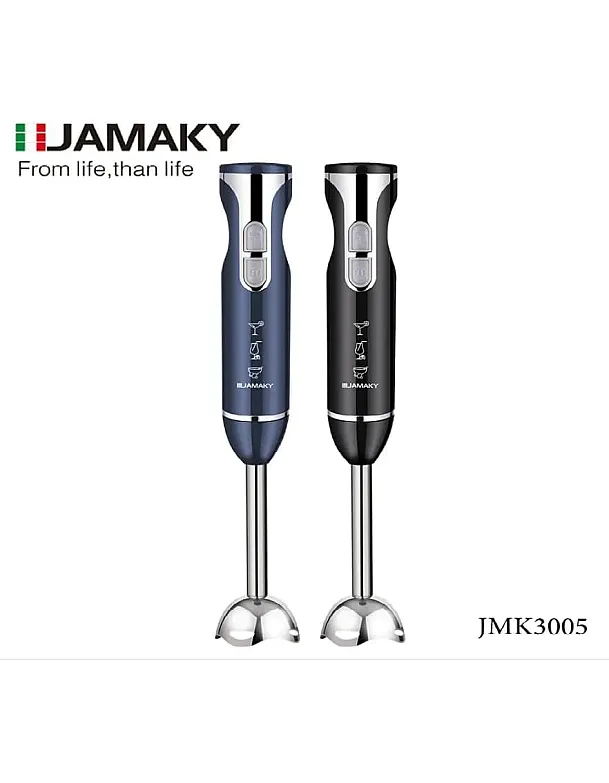 Jamakii jmk 3005 1000W Stainless Steel Hand Blender Sharp and Powerful Blades Food Prep 2 Speed