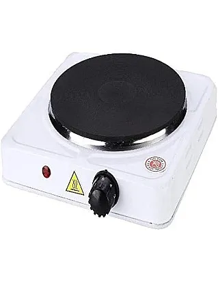 Kitchen Double Electric Hot Plate - Stainless Steel Cooking Surface - Temperature Control