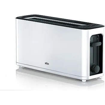 Braun Household HT3100WH 1 Slot Toaster with 7 Levels of Browning, 1000 W, White