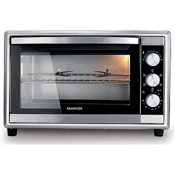 KENWOOD 45L Toaster Oven - Oven Toaster Grill Large Capacity Double Glass Door Multifunctional with Rotisserie and Convection Function for Grilling, Toasting, Broiling, Baking, Defrosting MOM45 Silver