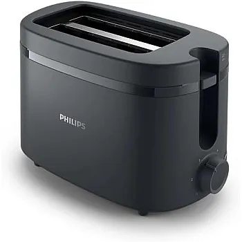 Philips HD2510/90 Toaster, 2 Slice Capacity, 6 Levels, Black