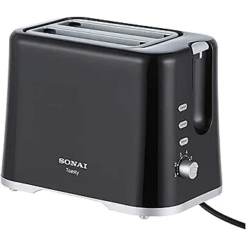 Sonai SH-1808 Toasty Electric Toaster, 2 Slices - Black - 2725604299213