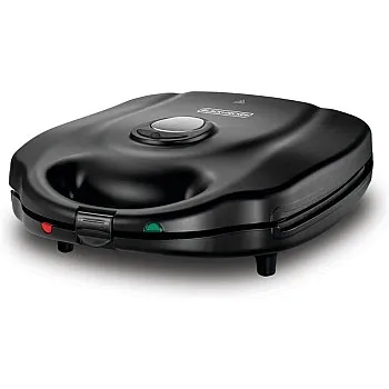 Black & Decker 1400W 3-in-1 4 Slice Sandwich & Waffle Maker with 180 Degree Grill Mode with Interchangeable Plate, TS4130-B5, 2 Years Warranty