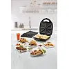 Black & Decker 1400W 3-in-1 4 Slice Sandwich & Waffle Maker with 180 Degree Grill Mode with Interchangeable Plate, TS4130-B5, 2 Years Warranty