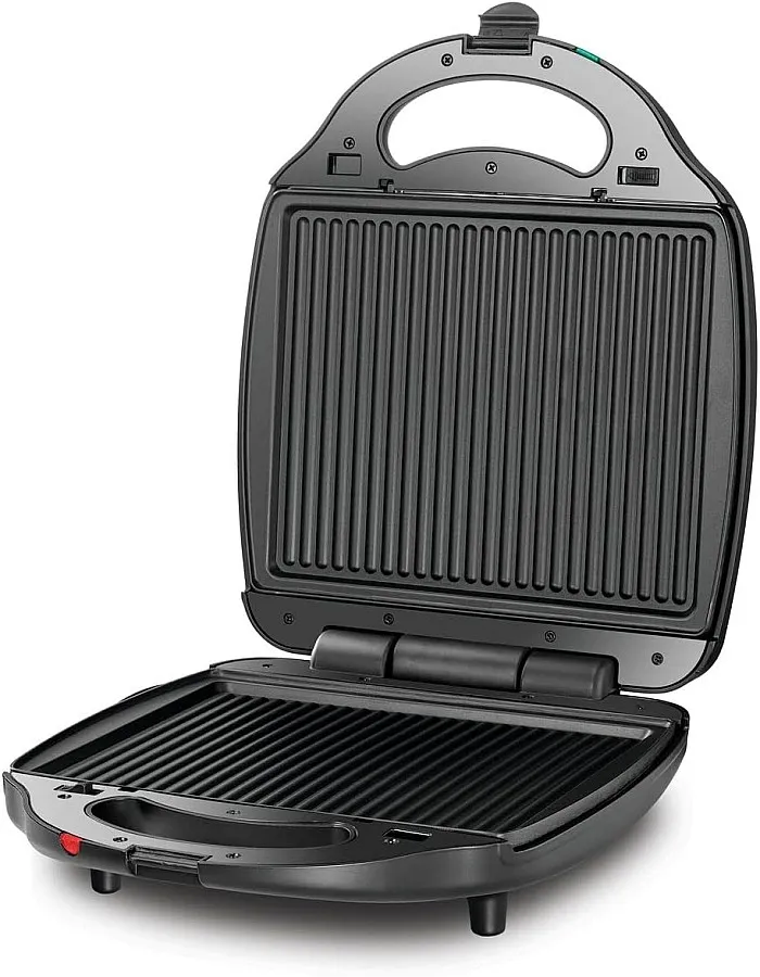 Black & Decker 1400W 3-in-1 4 Slice Sandwich & Waffle Maker with 180 Degree Grill Mode with Interchangeable Plate, TS4130-B5, 2 Years Warranty