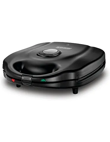 Black & Decker 1400W 3-in-1 4 Slice Sandwich & Waffle Maker with 180 Degree Grill Mode with Interchangeable Plate, TS4130-B5, 2 Years Warranty