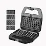 DSP Sandwich maker & Waffles, Nuts, Donuts, Shells MAker 4 * 1 with thermostat 800W KC1237 Black*Silver