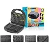 Jamaki 4 in 1 Sandwich Maker 1500W Multifunctional Donut Waffle Nut Maker Easy to Use - jmk2012
