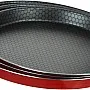 Trueval 3 Pieces Pizza Pan Set, 26-28-30, Red