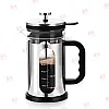 Extra-Large Heavy-Duty French Press Coffee Maker – 900ml Capacity, Borosilicate Glass Beaker, Double Scale Lines, Stainless Steel Frame, 4-Level Filtration (900ml)