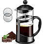 SKM-MX Virdrio French Press Coffee Maker and Teapot Plunger French Press Coffee Maker for Making Coffee and Tea Better Sharing a Gourmet Coffee 350ML/12oz/1 Cup