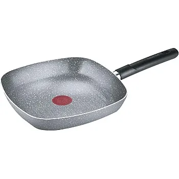 Tefal Cook Natural Square Grill, Size 26, Grey - 220910204