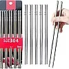 Next Store Reusable Stainless Steel Kitchen Chopsticks