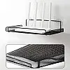 Cable Router Box Holder Space Saving Wall Shelf Router Cables Elegant Home Tech Shelf For Routers And Shelves For TV Boxes Provides An Elegant And Practical Solution To Keep The Ropes Hidden, BLACK