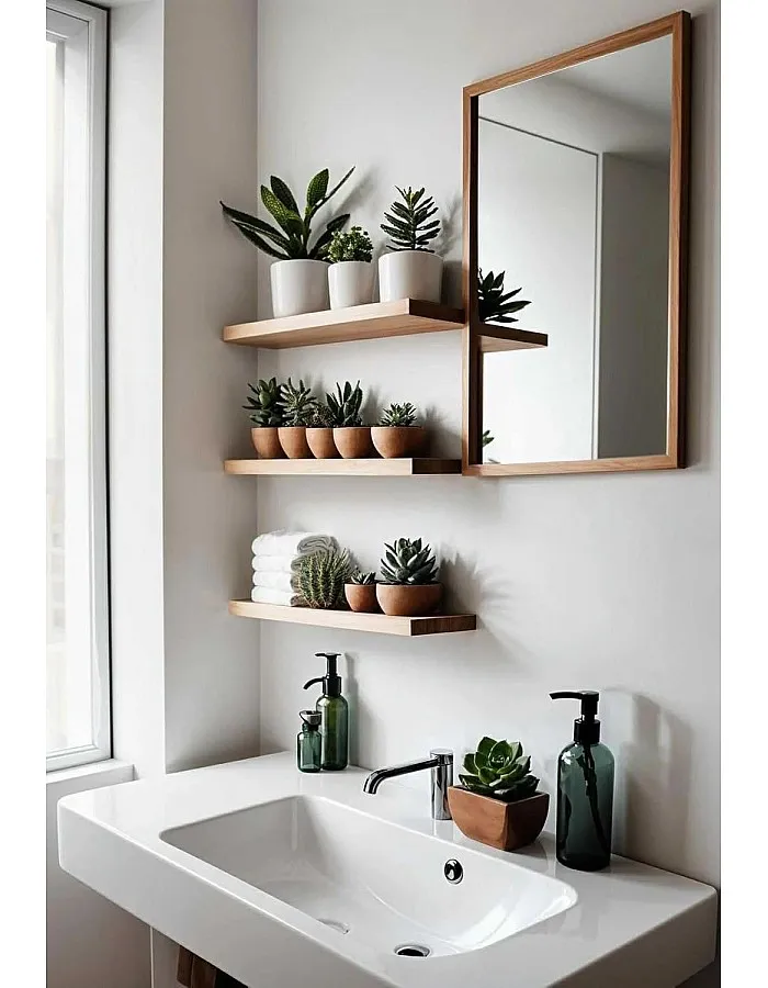 رفوف حائط خشبية MDF، تصميم عصري، مقاومة للماء والخدوش، 50×15 سم، 3 قطع، مع مستلزمات التثبيت، للمطبخ وغرف النوم والمكتب (خشبي)