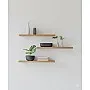 رفوف حائط خشبية MDF، تصميم عصري، مقاومة للماء والخدوش، 50×15 سم، 3 قطع، مع مستلزمات التثبيت، للمطبخ وغرف النوم والمكتب (خشبي)