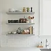 رفوف حائط خشبية MDF، تصميم عصري، مقاومة للماء والخدوش، 50×15 سم، 3 قطع، مع مستلزمات التثبيت، للمطبخ وغرف النوم والمكتب (رمادي)