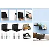 invisible Floating Bookshelf – Hidden Wall Mount Metal Book Shelf – Space Saving Minimalist Book Holder Rack – Heavy Duty Steel (Black) (3)
