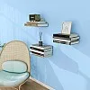 invisible Floating Bookshelf – Hidden Wall Mount Metal Book Shelf – Space Saving Minimalist Book Holder Rack – Heavy Duty Steel (Black) (3)