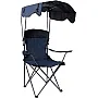 Portable Folding T-Shirt Chair Navy Blue with Cup Holder Canopy Anti-Skid Ideal for Outdoor Beach Camping Garden Patio (Mod. P0204)